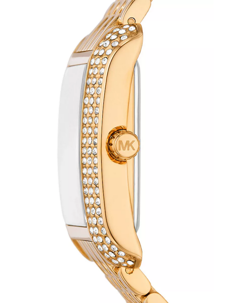 Michael Kors Emery Pave Analog Green Dial Gold Steel Strap Watch for Women - MK4742 Buy Now By Michael Kors