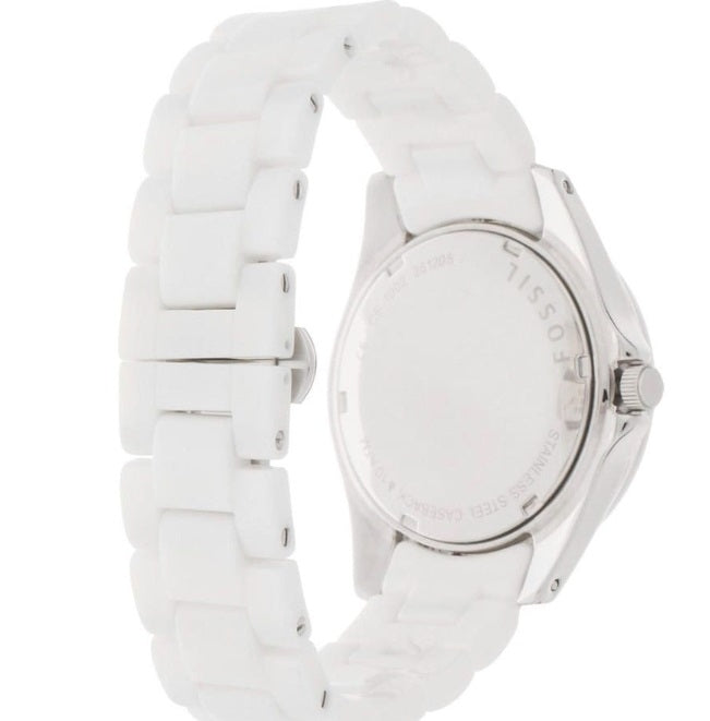 Fossil Ceramic White Dial White Ceramic Strap Watch for Women - CE1002 Buy Now By Fossil