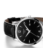 Tissot T Classic Tradition Black Dial Black Leather Strap Watch For Men - T063.610.16.057.00 Buy Now By Tissot