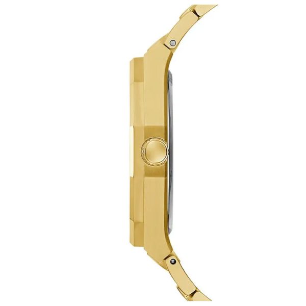 Guess Asset Quartz Green Dial Gold Steel Strap Watch For Men - GW0575G2 Buy Now By Guess