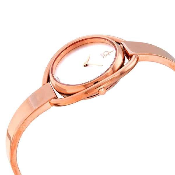 Calvin Klein Impetuos Silver Dial Rose Gold Steel Strap Watch for Women - K4F2N616 Buy Now By Calvin Klein