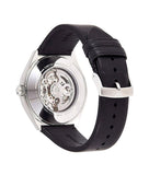 Emporio Armani Meccanico White Skeleton Dial Black Leather Strap Watch For Men - AR60003 Buy Now By Emporio Armani