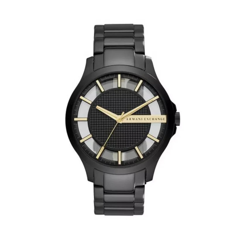 Armani Exchange Hampton Chronograph Black Dial Black Steel Strap Watch For Men - AX2192 Buy Now By Armani Exchange