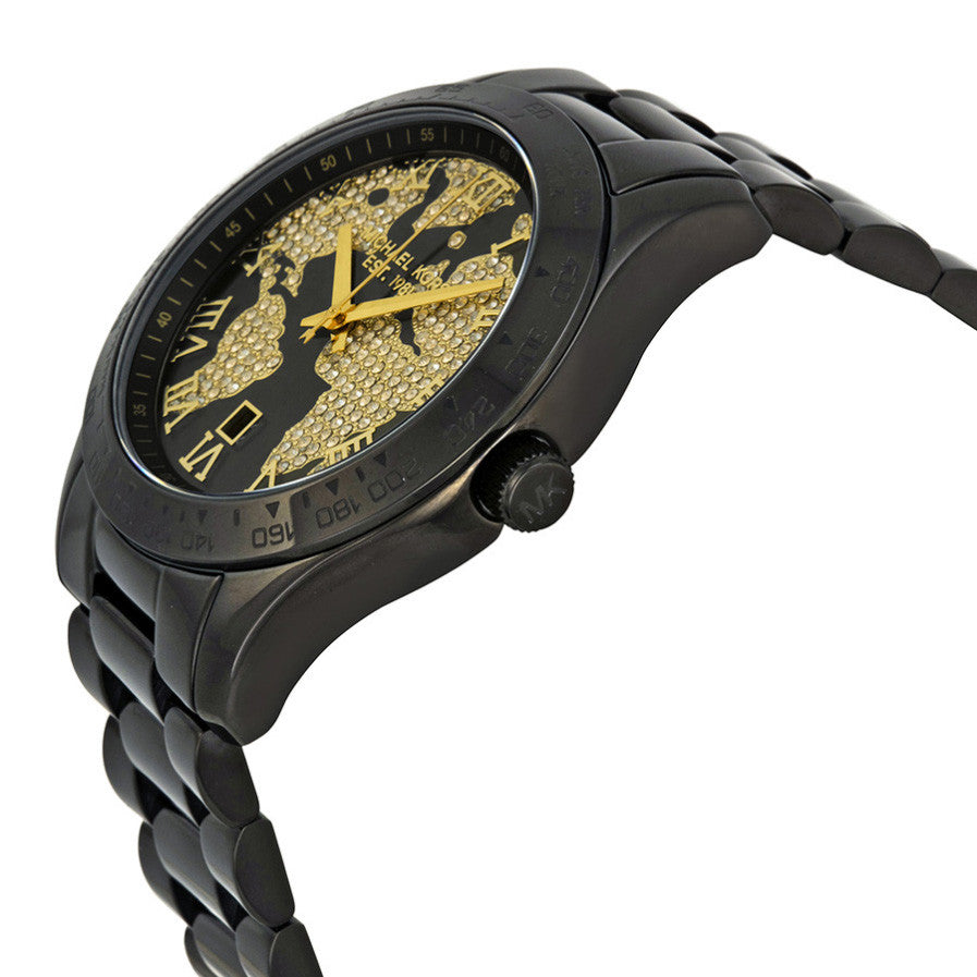 Michael Kors Layton Pave Black Dial Black Steel Strap Watch for Women - MK6091 Buy Now By Michael Kors