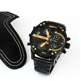 Diesel Big Daddy Chronograph Black Dial Black Steel Strap Watch For Men - DZ7312 Buy Now By Diesel
