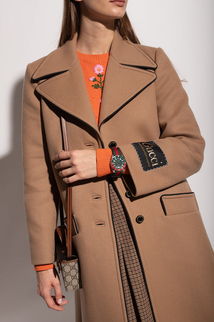 Gucci Dive Quartz Green Dial Two Tone NATO Strap Watch For Men - YA136339 Buy Now By Gucci