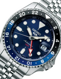 Seiko 5 Sports GMT SKX Automatic Blueberry Dial Silver Steel Strap Watch For Men - SSK003K1 Buy Now By Seiko