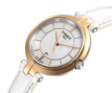 Tissot T Lady Flamingo Mother of Pearl White Dial White Leather Strap Watch For Women - T094.210.26.111.01 Buy Now By Tissot