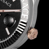 Versace Greca Time Quartz Black Dial Silver Steel Strap Watch For Men - VE3K00322 Buy Now By Versace