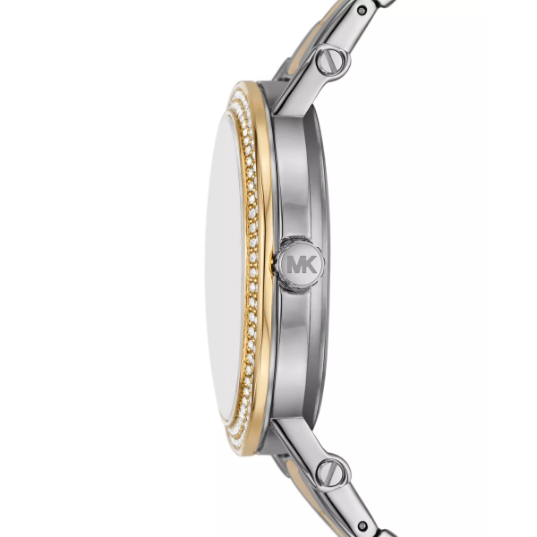 Michael Kors Analog Blue Dial Two Tone Steel Strap Watch for Women - MKO1049 Buy Now By Michael Kors