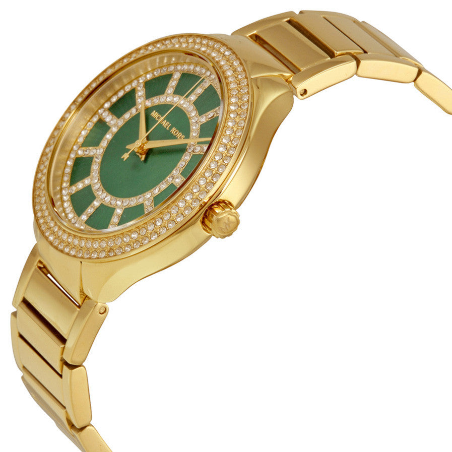 Michael Kors Kerry Green Dial Gold Steel Strap Watch for Women - MK3409 Buy Now By Michael Kors