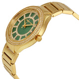 Michael Kors Kerry Green Dial Gold Steel Strap Watch for Women - MK3409 Buy Now By Michael Kors