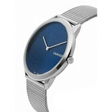 Calvin Klein Minimal Blue Dial Silver Mesh Bracelet Watch for Men - K3M2112N Buy Now By Calvin Klein