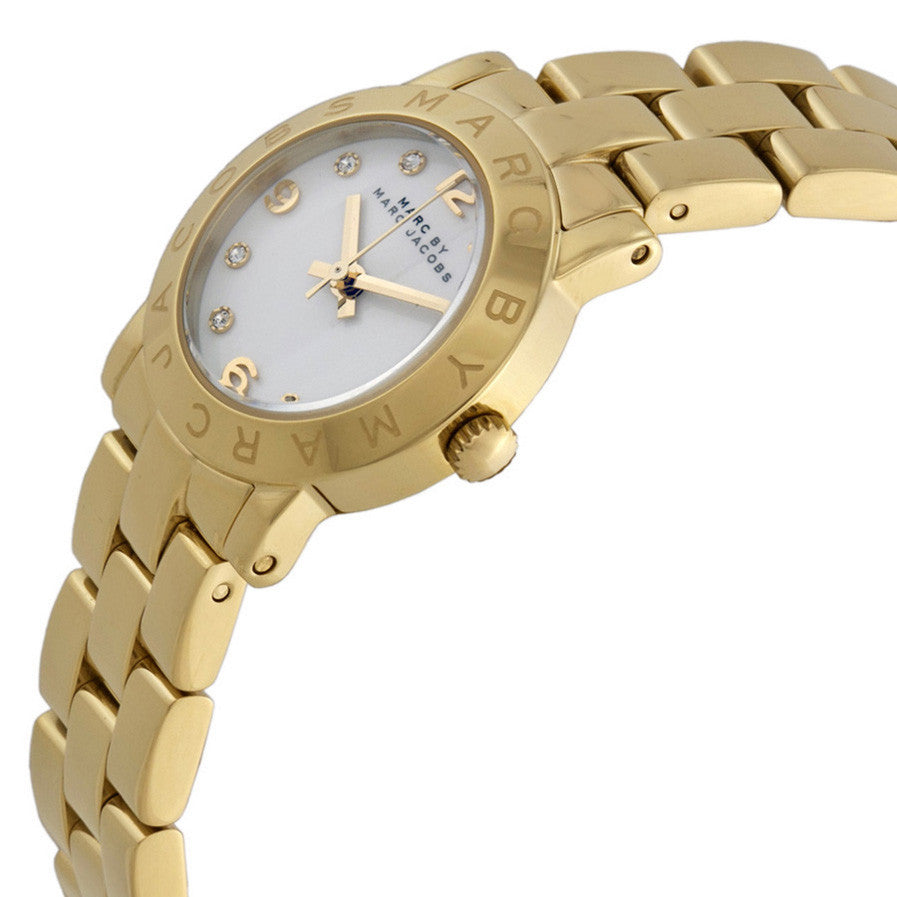 Marc Jacobs Mini Amy White Dial Gold Steel Strap Watch for Women - MBM3057 Buy Now By Marc Jacobs