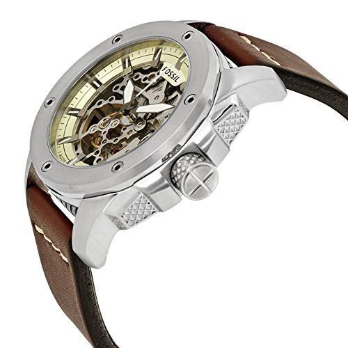 Fossil Modern Machine Automatic Skeleton White Dial Brown Leather Strap Watch for Women - ME3083 Buy Now By Fossil