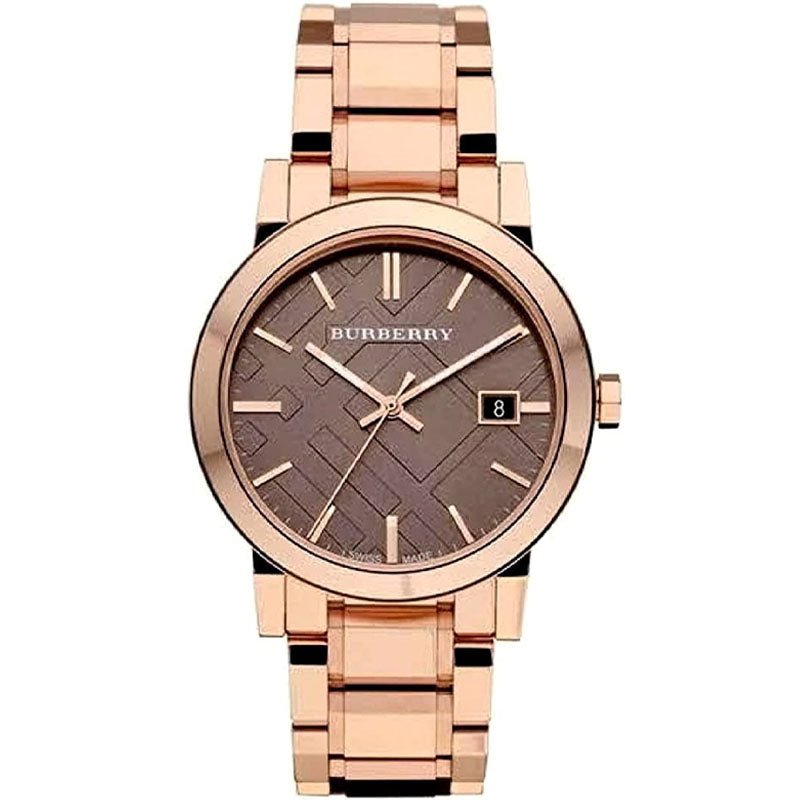 Burberry The City Light Brown Dial Rose Gold Steel Strap Watch for Women - BU9005 Buy Now By Burberry