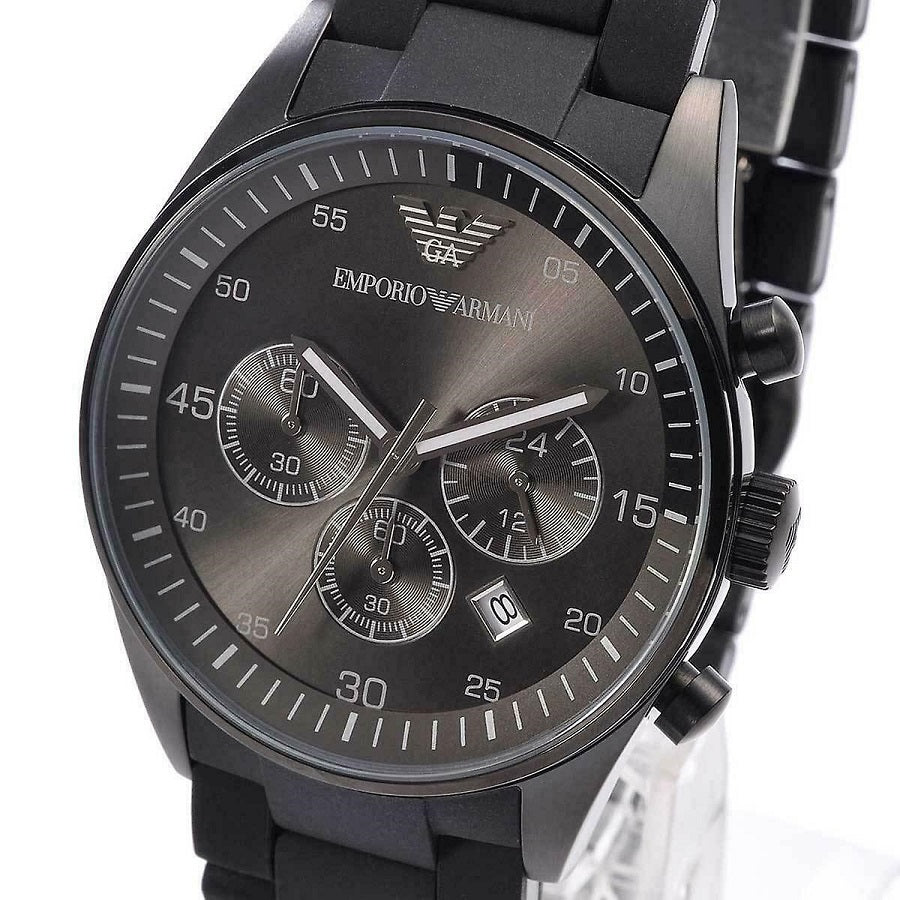 Emporio Armani Sportivo Chronograph Black Dial Black Stainless Steel Watch For Men - AR5889 Buy Now By Emporio Armani