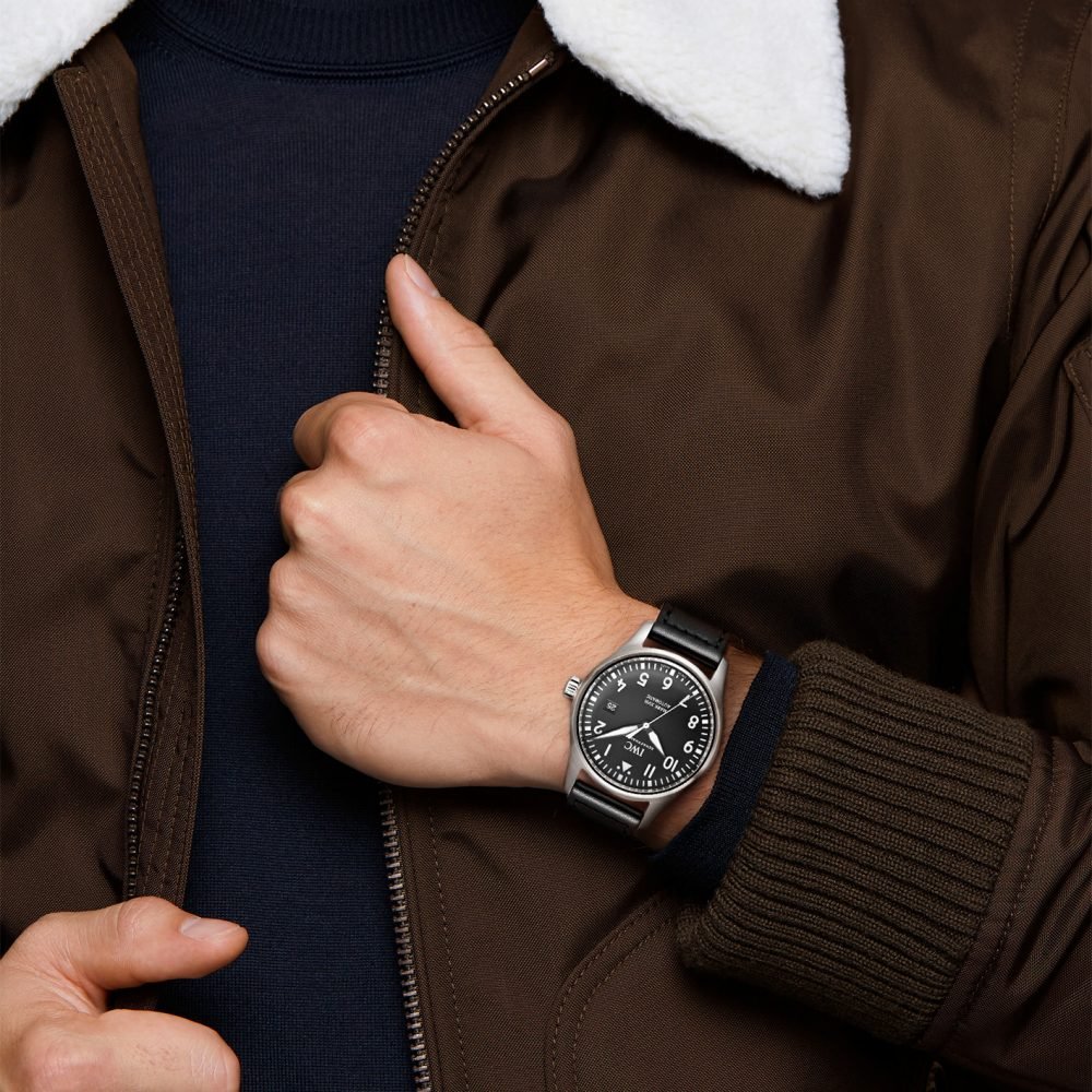 IWC Pilot's Mark XVIII 40mm Black Dial Black Leather Strap Watch for Men - IW327001 Buy Now By IWC