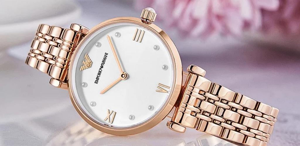Emporio Armani Gianni T-Bar Quartz White Dial Rose Gold Steel Strap Watch For Women - AR11267 Buy Now By Emporio Armani