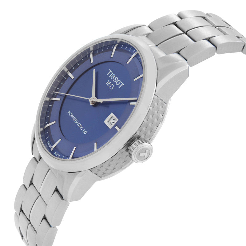 Tissot Luxury Powermatic 80 Blue Dial Silver Steel Strap Watch For Men - T086.407.11.041.00 Buy Now By Tissot