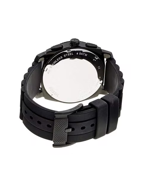 Fossil Machine Chronograph Black Dial Black Silicone Strap Watch for Men - FS4487 Buy Now By Fossil