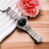 Tissot Carson Automatic Black Dial Silver Steel Strap Watch For Women - T085.207.11.051.00 Buy Now By Tissot