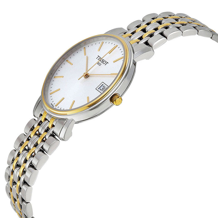 Tissot Desire White Dial Two Tone Mesh Bracelet Two Tone Steel Watch For Men - T52.2.481.31 Buy Now By Tissot