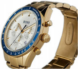 Hugo Boss Trophy White Dial Gold Steel Strap Watch for Men - 1513631 Buy Now By Hugo Boss