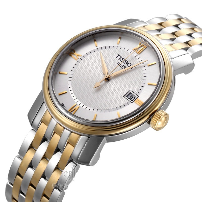 Tissot T Classic Bridgeport Silver Dial Two Tone Mesh Bracelet Watch For Men - T097.410.22.038.00 Buy Now By Tissot