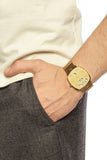Gucci Grip Yellow Gold Dial Yellow Gold Steel Strap Unisex Watch - YA157403 Buy Now By Gucci