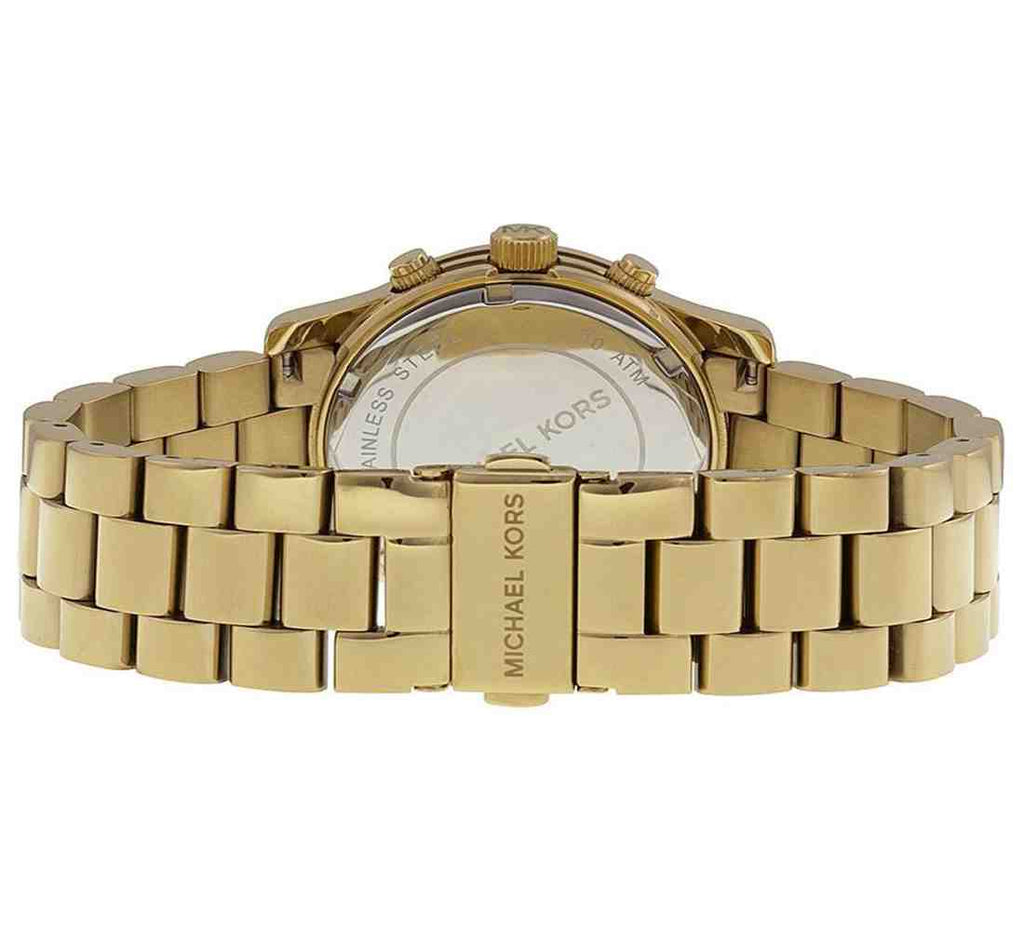 Michael Kors Runway Iridescent Pink Dial Gold Steel Strap Watch for Women - MK5939 Buy Now By Michael Kors