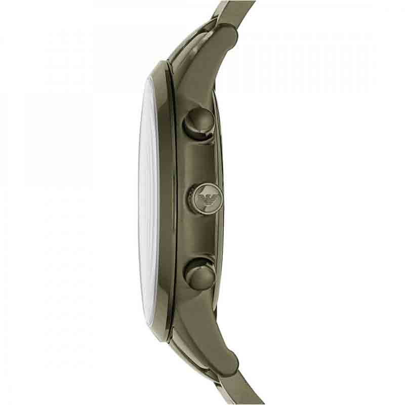 Emporio Armani Renato Chronograph Quartz Grey Dial Green Steel Strap Watch For Men - AR11117 Buy Now By Emporio Armani