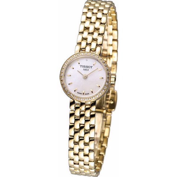 Tissot T-Lady Lovely Mother of Pearl Dial Gold Steel Strap Watch For Women - T058.009.63.116.00 Buy Now By Tissot