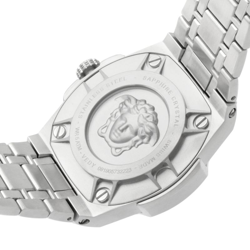 Versace Chain Reaction Quartz White Dial Two Tone Steel Strap Watch for Men - VEDY00519 Buy Now By Versace