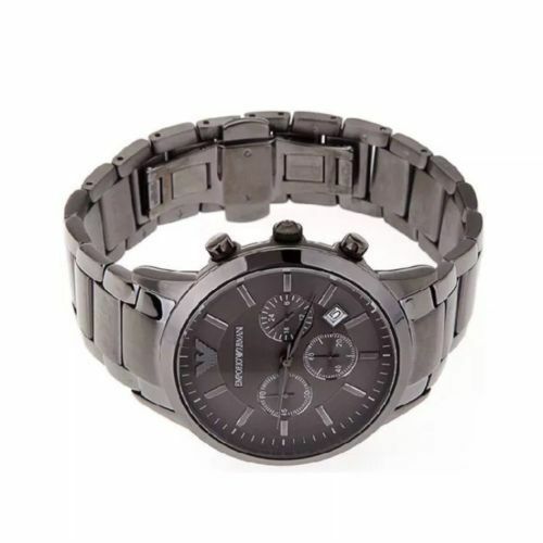 Emporio Armani Classic Chronograph Grey Dial Grey Steel Strap Watch For Men - AR2454 Buy Now By Emporio Armani