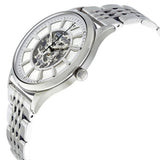 Emporio Armani Meccanico Skeleton Silver Dial Silver Steel Strap Watch For Men - AR1945 Buy Now By Emporio Armani