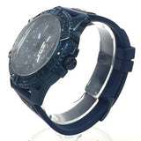 Guess Frontier Crystals Blue Dial Blue Silicon Strap Watch For Men - W1132G4 Buy Now By Guess