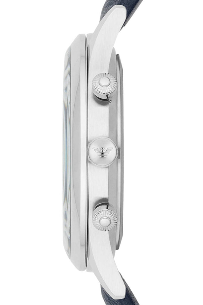 Emporio Armani Lambda Chronograph Blue Dial Blue Leather Strap Watch For Men - AR11018 Buy Now By Emporio Armani