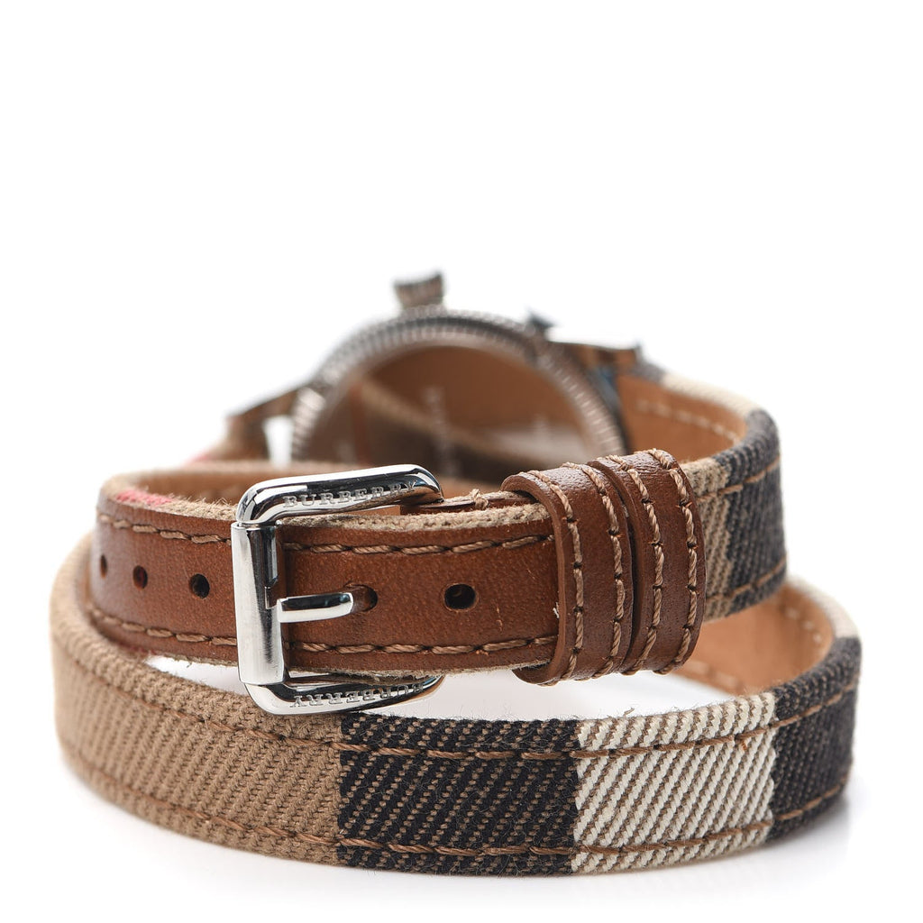 Burberry Utilitarian White Dial Multicolor Leather Strap Watch for Women - BU7849 Buy Now By Burberry