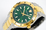 Versace Hellenyium Quartz Green Dial Two Tone Steel Strap Watch For Men - VE3A00720 Buy Now By Versace