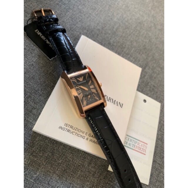 Emporio Armani Classic Black Dial Black Leather Strap Watch For Women - AR0169 Buy Now By Emporio Armani