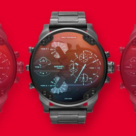 Diesel Mr Daddy 2.0 Chronograph Grey Dial Grey Steel Strap Watch For Men - DZ7315 Buy Now By Diesel