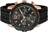 Guess Caliber Chronograph Black Dial Black Rubber Strap Watch for Men - W0864G2 Buy Now By Guess