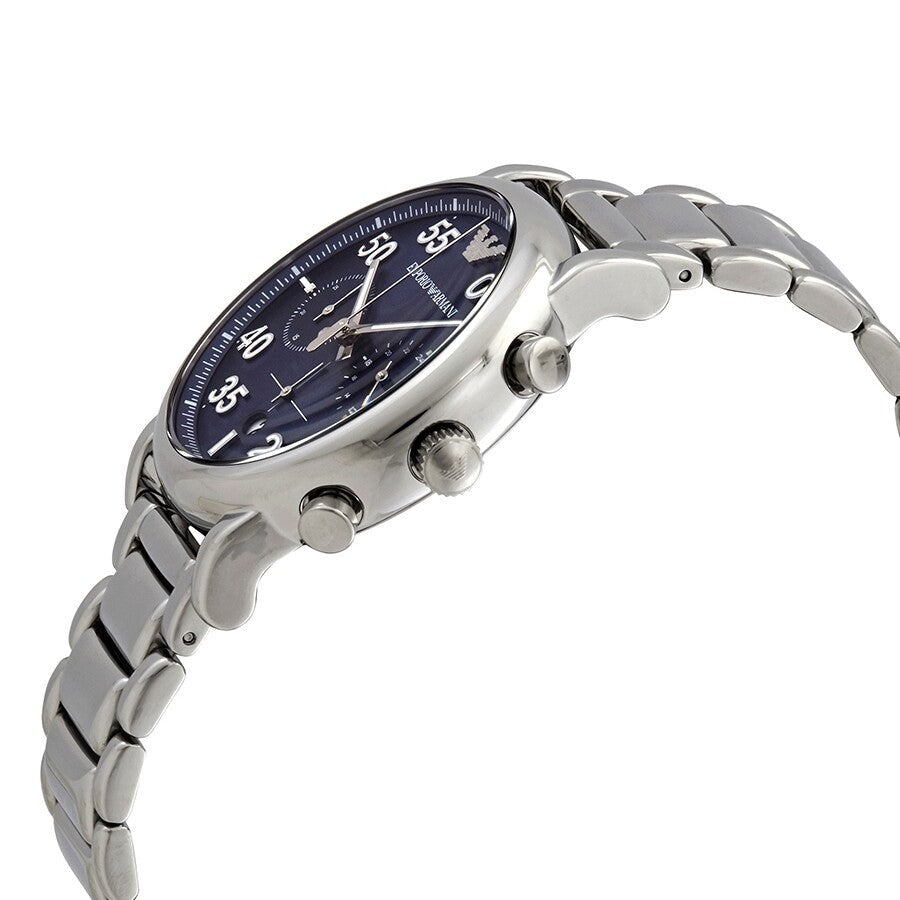 Emporio Armani Luigi Chronograph Blue Dial Silver Steel Strap Watch For Men - AR11132 Buy Now By Emporio Armani