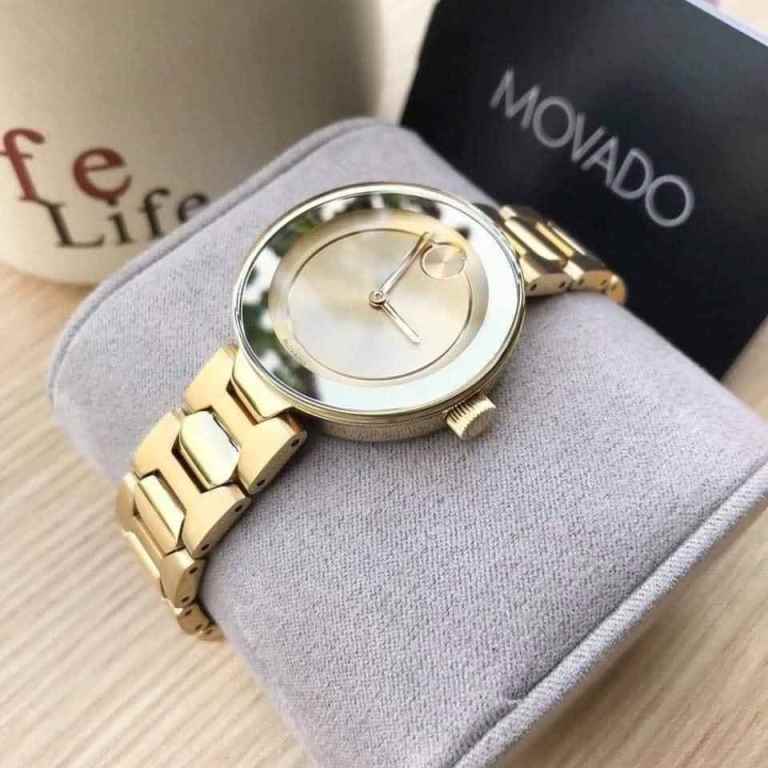Movado Bold Gold Dial Gold Steel Strap Watch For Women - 3600382 Buy Now By Movado