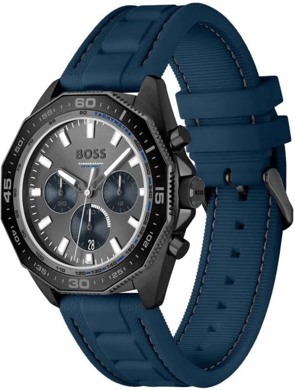 Hugo Boss Energy Chronograph Grey Dial Green Rubber Strap Watch For Men - 1513972 Buy Now By Hugo Boss