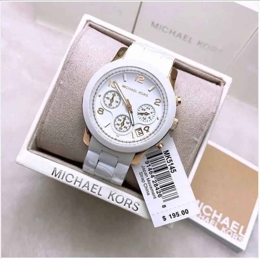 Michael Kors Runway White Dial White Steel Strap Watch for Women - MK5145 Buy Now By Michael Kors
