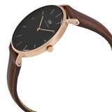 Daniel Wellington Petite St Mawes Black Dial Brown Leather Strap Watch For Women - DW00100169 Buy Now By Daniel Wellington