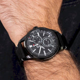 Tommy Hilfiger Austin Black Dial Black Leather Strap Watch for Men - 1791638 Buy Now By Tommy Hilfiger