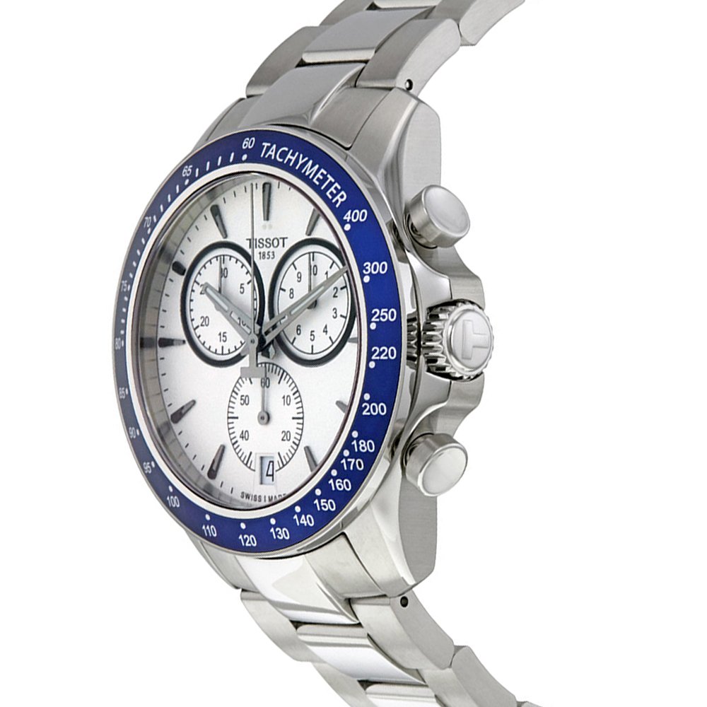 Tissot V8 Quartz T Sport Chronograph White Dial Silver Steel Strap Watch For Men - T106.417.11.031.00 Buy Now By Tissot